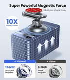 Tesla Phone Mount【Strongest Magnet Power】 Foldable Hidden Tesla Phone Holder Fit for All Phones, Tesla Model 3/Y/Cybertruck Accessories, Tesla Model 3 Model Y for MagSafe Car Mount - Blue