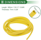 Universal Car Door Edge Protective Sealing Strip U-Type Door Scratch Protection Guard, 9.84ft 300cm, Anti-scratch Collision, PVC Iron, Yellow