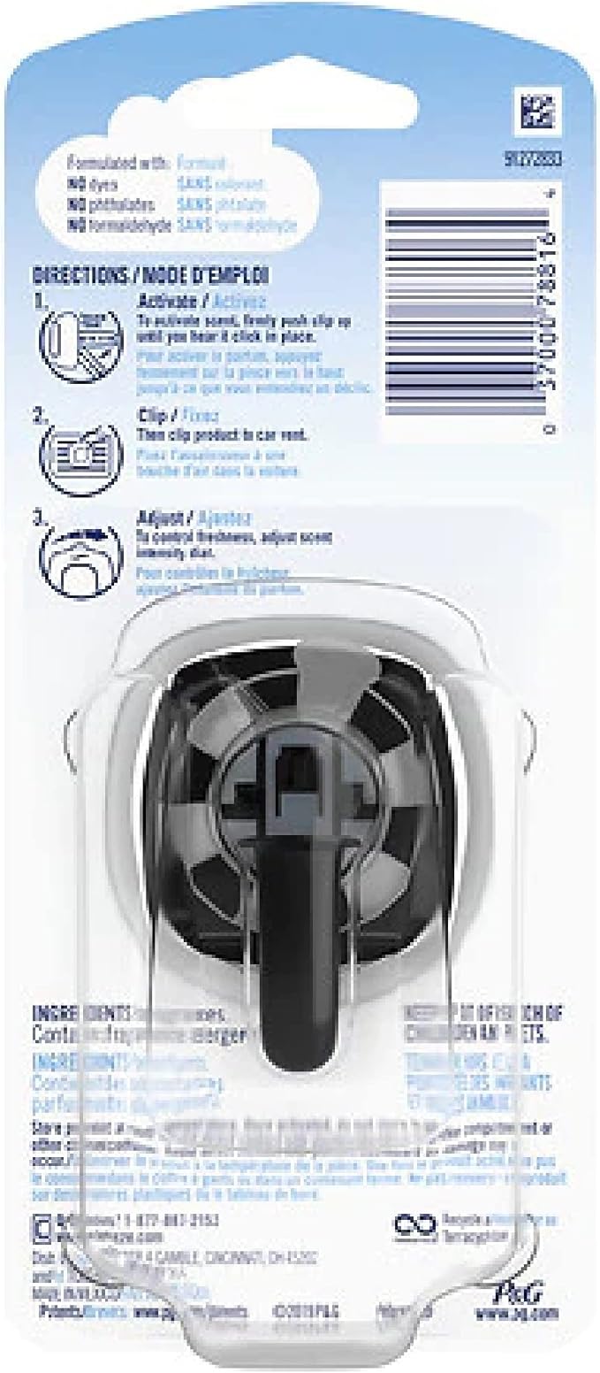 Car Odor-Eliminating Air Freshener Vent Clip, Original Old Spice Scent, 1 count