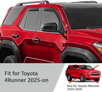 Voron Glass in-Channel Extra Durable Rain Guards for Toyota 4Runner 2025-2026, Window Deflectors, Vent Window Visors, 4 Pieces - 200873