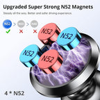 Magnetic Car Phone Holder for Dashboard, 360° Adjustable Strong Magnets Cell Phone Car Mount Compatible with iPhone, Samsung, Android etc.