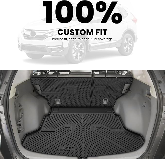 Full Set Floor Mats for Honda CR-V 2012-2016 EX & LX & SE, All Weather TPE Custom Fit Floor Liners 1st & 2nd Row & Seat Back Mat & Cargo Mat (Not Fit EX-L & Touring)