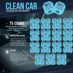 Wonder Wafers 75 Count Air Fresheners Individually Wrapped, Clean Car Fragrance