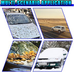 Magnetic Car Windshield Snow Cover, 4 Layers Winter Automotive Windshield Frost Protective Cover with Side Mirror Protector, All-Weather Vehicle Exterior Accessories for Sedan SUV (S)