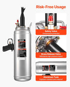 Portable Tire Bead Seater, 2.6 Gal/10 L Air Bead Blaster, Handheld Tire Inflator Tool, 87-116 PSI Operating Pressure, Trigger Seating Inflator for Car, Compact SUV, Light Truck, E-Bike, RV, ATV