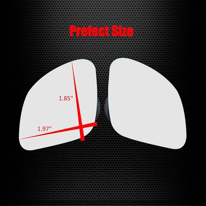 Blind Spot Mirror, HD Glass Frameless Convex Wide Angle Stick on Rearview Blindspot Car Mirror for Car SUV and Truck (Rhombus, Pack of 2)