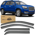 Rain Guards for GMC Acadia 2007-2016, Outside Mount Side Window Deflectors Window Visor for Rainy Day, Daily Driving & Ventilation, Smoke Tinted, 4PCS