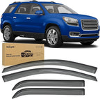 Rain Guards for GMC Acadia 2007-2016, Outside Mount Side Window Deflectors Window Visor for Rainy Day, Daily Driving & Ventilation, Smoke Tinted, 4PCS