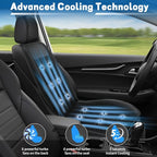Cooling Car Seat Cushion, 12V&24V Breathable Cooling Seat Cover for Car, 2026 Updated Rapid Cooling Ventilated Cooled Seat Pad Cushion with 12 Fans Universal Fit Most Cars Automotive Truck SUV Van