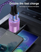 USB Car Charger, Automobile Lighter Adapter Dual Port Cigarette Cargador | 12v Cell Car Phone Charger for Samsung, iPhone, Google, Kindle, Double Port 3.4a Fast Charging Power Block