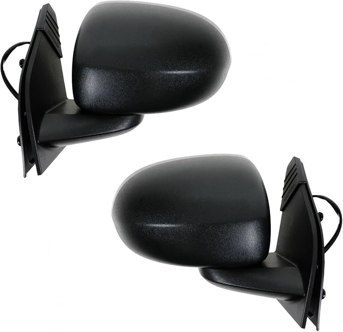 2 Piece Driver and Passenger Side Mirror Assembly Set Electric Adjustment Heated No Memory Black Compatible with 2007-2017 Jeep Compass CH1320262 CH1321262