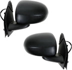 2 Piece Driver and Passenger Side Mirror Assembly Set Electric Adjustment Heated No Memory Black Compatible with 2007-2017 Jeep Compass CH1320262 CH1321262