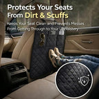 2 Pack Car Back Seat Cover 3 Pocket + 1 XLarge Pocket Organizer Protector from Dirt Scratches Mud Fit All Automotive Model Waterproof Durable Preventing the Impact of Children Kick 17"x25"