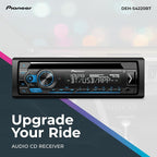 DEH-S4220BT 1-Din CD Receiver – Bluetooth, USB/AUX, Color Change, FLAC, AM/FM Radio, Detachable Face, 50W x 4, Voice Control, Hi-Volt RCA Preouts