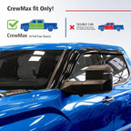 Goodyear Shatterproof Window Deflectors for Toyota Tundra 2022-2026 CrewMax, Tape-on Rain Guards, Window Visors, Vent Deflector Visor, Car Accessories, 4 pcs. - GY008923