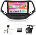 2+64G Android Car Stereo for Jeep Cherokee Sport 2014 2015 2016 2017 with Wireless Carplay/Android Auto - 10 Inch Touchscreen Radio with Equalizer, WiFi, GPS, FM RDS, AHD Rear View Cam