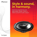 F-Series TS-F1634R 6.5” 2-Way Speakers (Pair) – 200W Max, Balanced Sound + Smooth Treble, Great Stock Replacement, High-Efficiency Speaker Designed for OEM Power