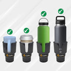 Car Cup Holder Expander | Fits 32/40 oz Hydro Flasks, Yeti, Nalgene & Large Bottles up to 3.8" | Universal Cup Adapter for Cars with 3.2" Holders – Black
