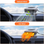 12V Car Heater,200W Portable Car Heater 360° Rotatable Car Defroster Windshield Heater Plug into Cigarette Lighter for Vehicle RV SUV (Large)