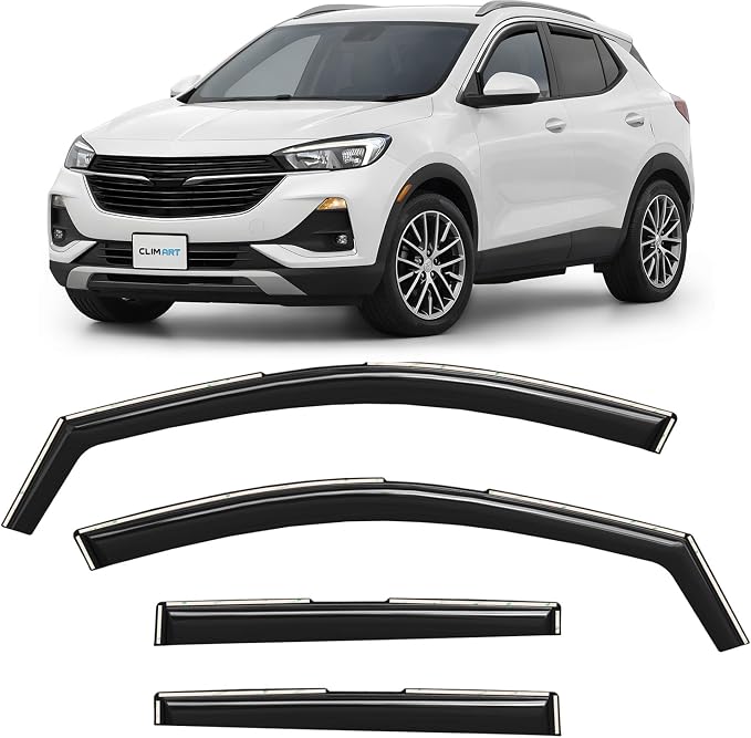 in-Channel Incredibly Durable Rain Guards for Buick Encore GX 2020-2026, Original Window Deflectors, Vent Window Visors, Vent Deflector, 4 pcs. - 620435