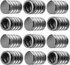 Tire Valve Stem Cap Cover - (12 Pack) Tire Air Caps Metal with Plastic Liner Corrosion Resistant Leak-Proof for Car Truck Motorcycle SUV and Bike Grey