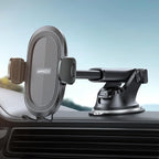 Suction Cup Phone Holder Windshield/Dashboard/Window, Suction Cup Car Phone Mount with Strong Sticky Gel Pad, Compatible with iPhone, Samsung & All Cellphones, Matte Black