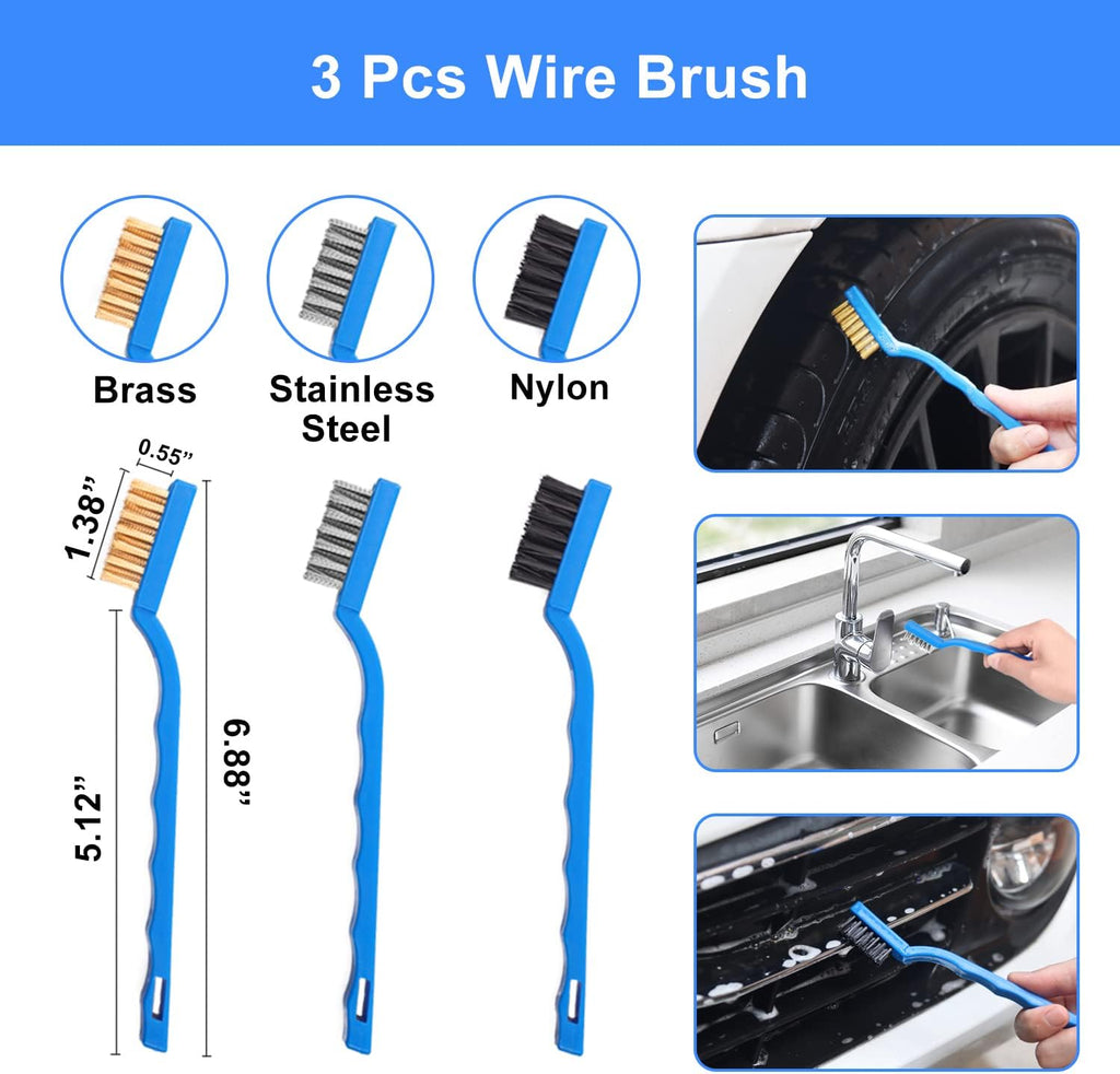 26-Piece Car Detailing Brush Kit — Complete Interior Cleaning Set
