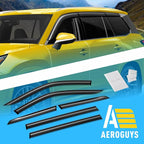 Extra Durable Window Deflectors Tape-On Window Visors Rain Guards Fit for Lexus TX 2024-2026, Sun Visors, Wind Vent for Shades, Exterior Car Accessories - 6pcs. AG0757