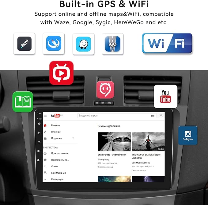 Car Radio Stereo for Mazda 3 2009 2010 2011 2012 2013,Android 15 2G+64G Wireless Carplay Android Auto,9 Inch Touchscreen Car Radio GPS WiFi Bluetooth FM/RDS SWC Dual USB/AUX-in Backup Camera