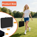 2 Pack Black Stadium Seat Cushions for Bleachers, Extra Thick 2.4" Waterproof 600D Oxford Cushion with Handle & Zipper, Portable Indoor Outdoor for Sports Events, Office Chairs, Beaches