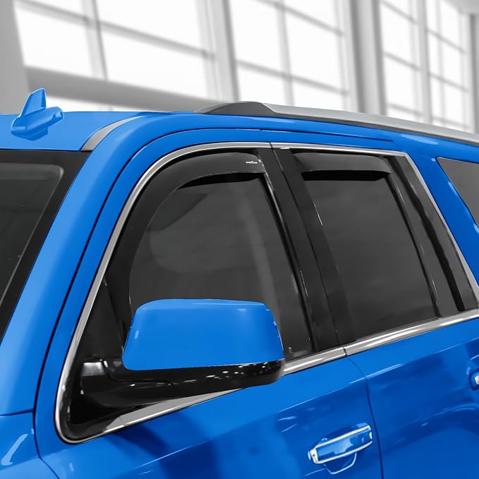 Goodyear Shatterproof in-Channel Window Deflectors for GMC Yukon XL 2015-2020, Rain Guards, Window Visors for Cars, Vent Deflector, Car Accessories, 4 pcs - GY008139