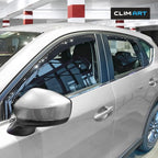 in-Channel Incredibly Durable Rain Guards for Mazda CX-5 2017-2025, Original Window Deflectors, Vent Deflector, Vent Window Visors, Dark Smoke Car Accessories, 4 pcs. - 620475