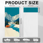 2 Pack Car Towels Seat Cover with Storage Bag, Multifunctional Microfiber Towel for Gym Outdoor Sport Running,Picnic, Beach, Pet Dog Travel,Fits Car SUV Truck (Snow Moutain)