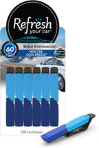Air Freshener Vent Sticks, New Car / Cool Breeze Scent, 6 Pack, Dual Scent Car Vent Sticks