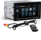 Elite BV755BLC Car Stereo System - 6.2 Inch Double Din Touchscreen, Bluetooth Audio & Calling Head Unit, Radio Receiver, CD Player, USB, SD, Backup Camera, Hook Up To Amplifier