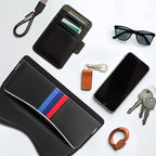 Car Seat Gap Filler Organizer, Black, 2 Pack | Leather, Adjustable, For Front Seats, Storage Box for Phones, Keys, Coins
