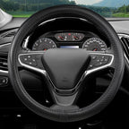 Car Steering Wheel Cover for Chevy Silverado 1500 2500 3500, Tahoe, Equinox,Traverse,Colorado, Automative Accessories for Chevy, Sporty Design, Black