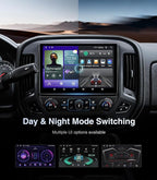 11.5" 8core 4G+64G Car Radio for GMC Sierra Chevy Silverado 2014-2018 | 5G WiFi 6 Bluetooth 5.4 Carplay/Android Auto/GPS/AM FM Radio/1080P SWC/Backup Camera Upgrade Stereo Head Unit Replacement