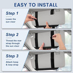 Car Sun Visor Organizer, Multi-Pocket Tactical Visor Storage with Zipper and Sunglasses Holder Clip, Semi-Rigid Molle Panel Car Visor Accessories for Truck, SUV, Patrols, Pickups