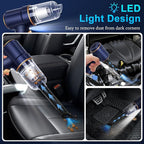Handheld Car Vacuum Cleaner, 9000Pa Vacuum Cleaner and Air Duster, 120W High Power Hand Held Vacuum with LED Light and Multi-Nozzles for Car, Home, Office, Pet