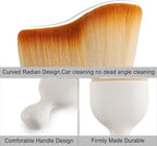 Car Detailing Brushes, Car Interior Dust Sweeping Soft Brush, Soft Bristles Brush Cleaning Tool for Automotive Dashboard, Air Conditioner Vents, Computer, Scratch Free(White)