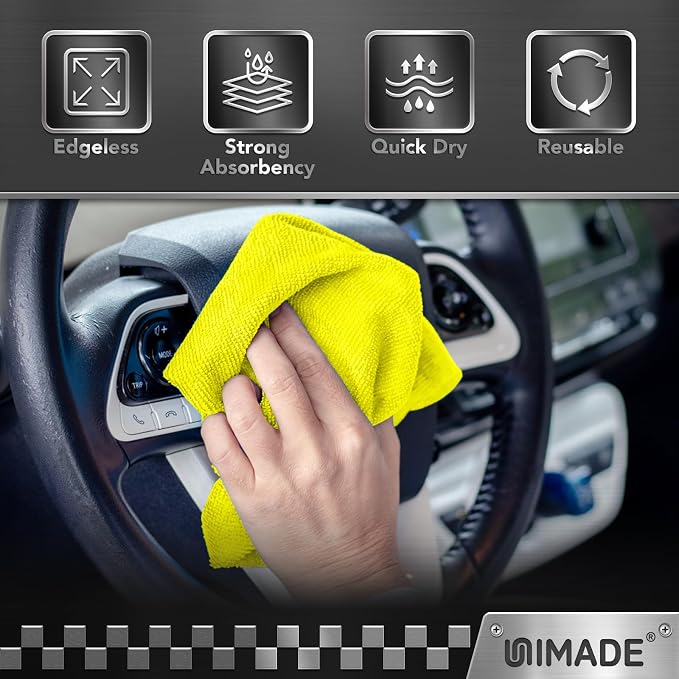 Microfiber Cleaning Cloth, 400PK Commercial Grade Work Rags Microfiber Towels for Cars Cleaning Rags Bulk Detailing Cloth for Automotive Bar Mechanic Restaurant Garage, 11.5"x11.5", Multicolor
