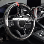 Carbon Fiber Steering Wheel Cover, Universal Standard Size 14.5-15 inch Fashion Sport Auto Car Steering Wheel Accessories for Men, Black