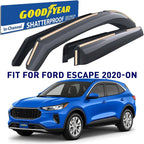 Goodyear Shatterproof in-Channel Window Deflectors for Ford Escape 2020-2026, Rain Guards, Window Visors for Cars, Vent Deflector, Car Accessories, 4 pcs - GY008084