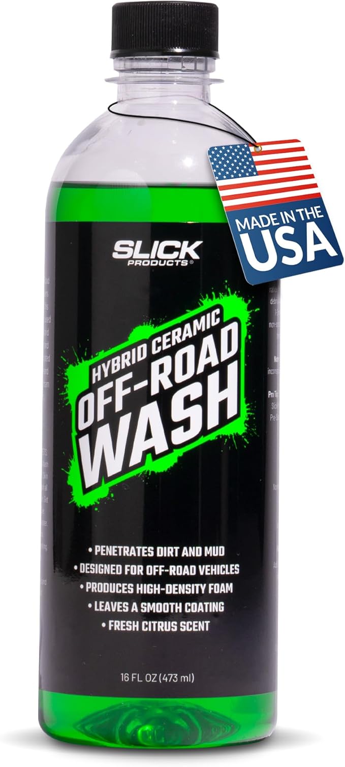 Total Off-Road Wash Super Concentrate – Thick Foaming Car Wash Soap with Hybrid-Ceramic Formula for Dirt Bikes ATV UTV Trucks Jeeps and More – Foam Cannon Ready – 16 oz