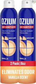 8 Oz. Air Sanitizer & Odor Eliminator for Homes, Cars, Offices and More, Vanilla Scent, Pack of 2