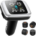 TM7 Tire Pressure Monitoring System, Wireless TPMS with 4 External Sensors & 6 Alarm Modes, Colorful Display, Real-time Tire Pressure Monitor System, Ideal for RV SUV MPV Truck Sedan(0-144 PSI)