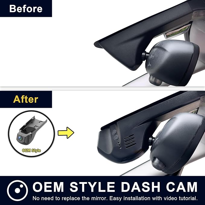 Mangoal Front 4K & Rear 1080p Dash Cam Custom for BMW X1 Gen2 F48/F49 2017 2018(Model A), sDrive28i xDrive28i, OEM Style, 2160P UHD Video, WiFi & APP, 128GB Card