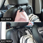 Car Hooks Universal Car Vehicle Back Seat Headrest Hanger Holder Hook Microfiber Leather & Stainless Steel for Bag Purse Cloth Drink Grocery (Green)