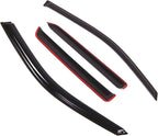 WD2-203 Dark Smoke 4 Pcs Set Window Visor (Outside Mount) Deflector Rain Guard Compatible with 2004-2007 Buick Rainier